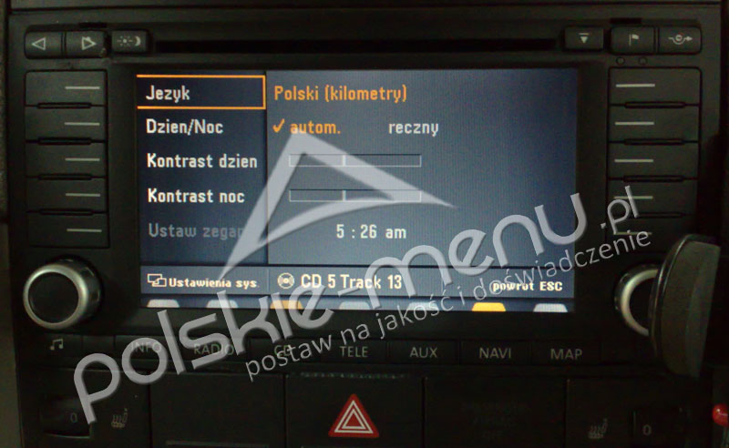 RNS2 CD/DX Polskie Menu Serwis Nawigacji